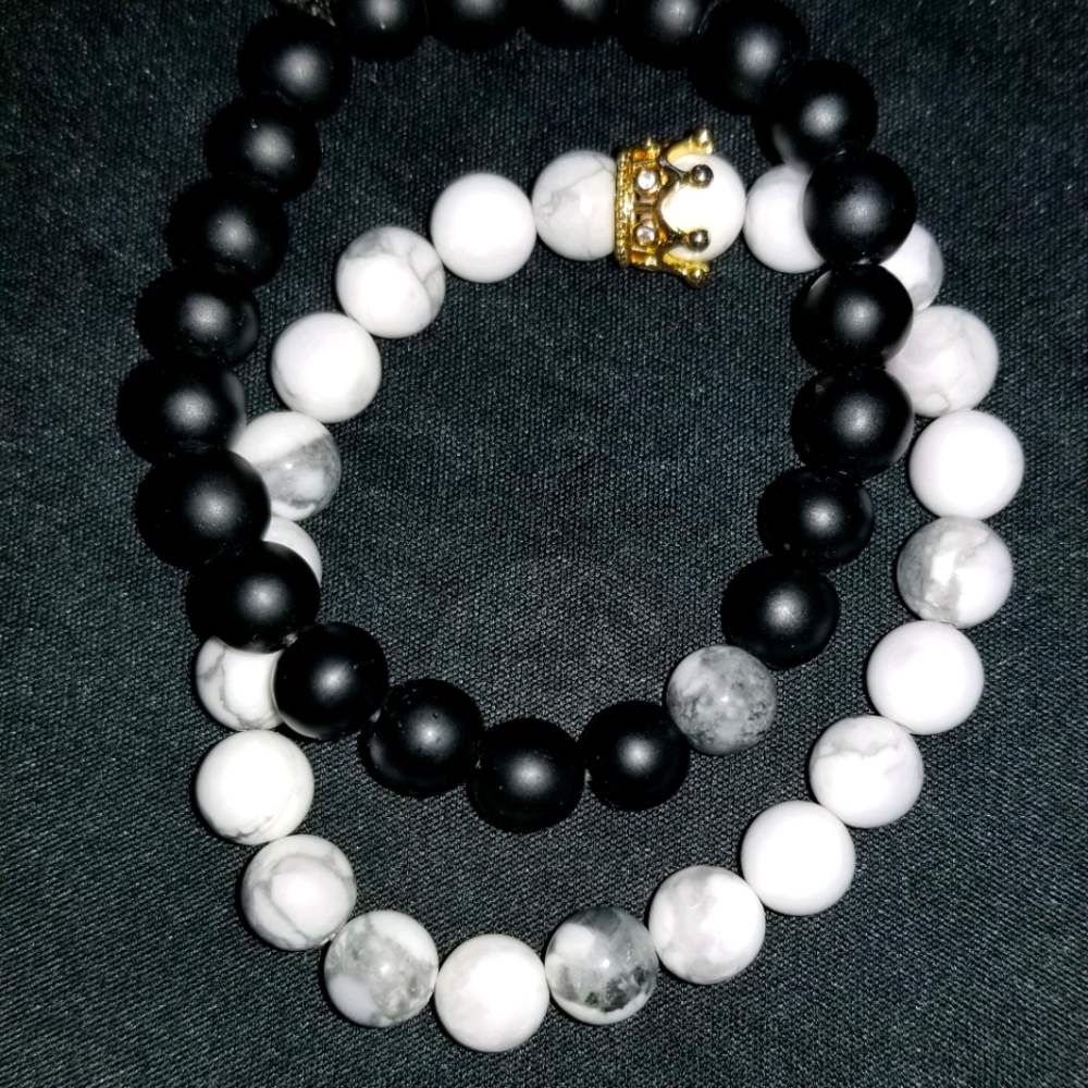 Queen Marbled Necklace Set